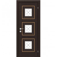 Межкомнатная дверь RODOS Versal Irida middle molding, со стеклом, с гравировкой
