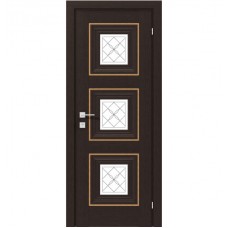 Межкомнатная дверь RODOS Versal Irida middle molding, со стеклом, с гравировкой