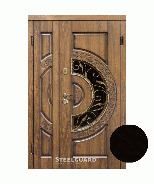 Дверь входная бронированная Steelguard Серия VELA Optima big glass