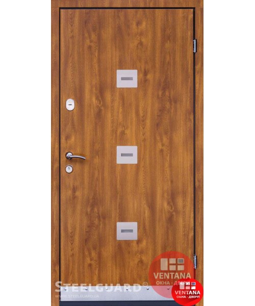 Дверь входная бронированная Steelguard Серия ETERO Sigma Golden Oak 