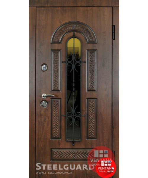 Дверь входная бронированная Steelguard Серия RESISTE Vikont Glass